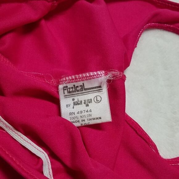 VINTAGE Fizzical Pink Full Coverage Bodysuit Med - Picture 11 of 16